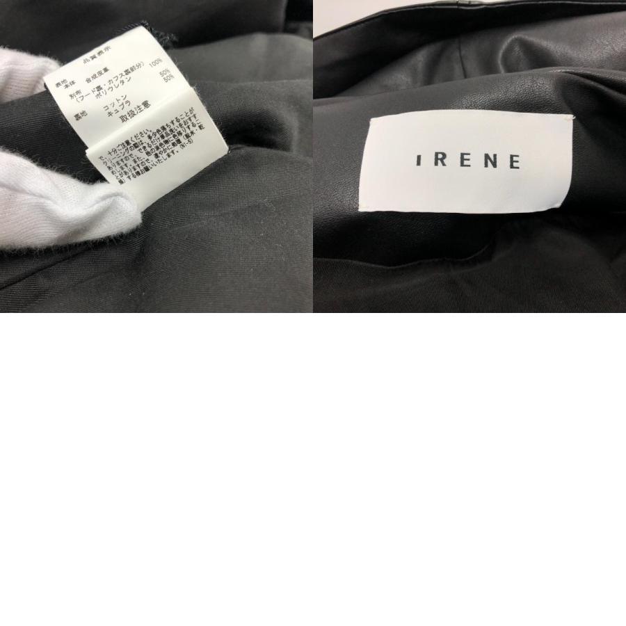 美品 IRENE アイレネ 22A83006 Faux Leather Hoodie Shirt アウター