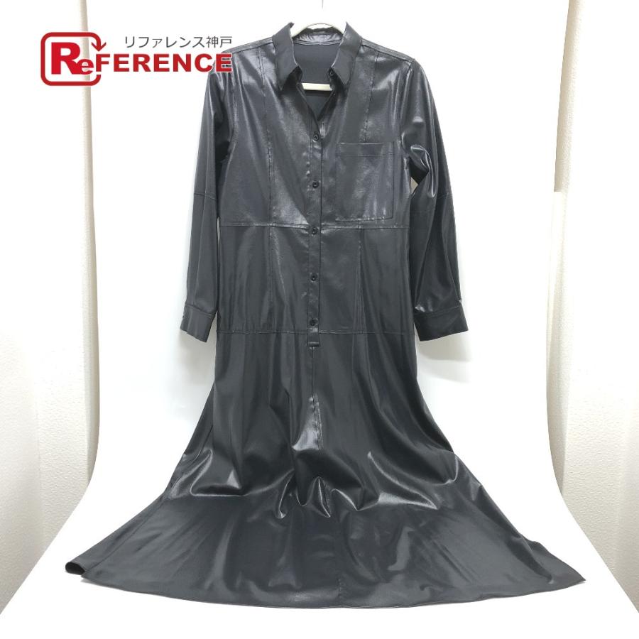 未使用 IRENE アイレネ 23S85006 Georgette Shirt Dress ジョーゼット ワンピース ブラック レディース【中古】 | 