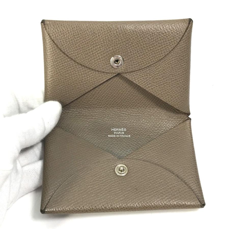 HERMES エルメス 2つ折り カルヴィ 名刺入れ パスケース カードケース  
