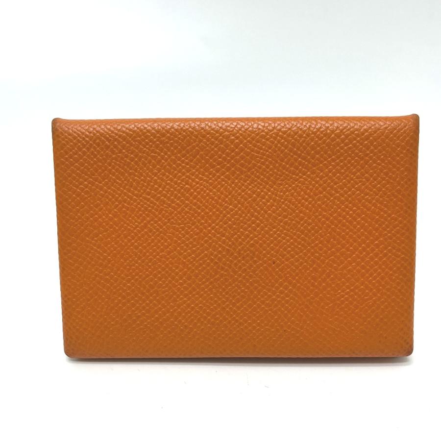 HERMES（エルメス） カルヴィ 名刺入れ カードケース オレンジ