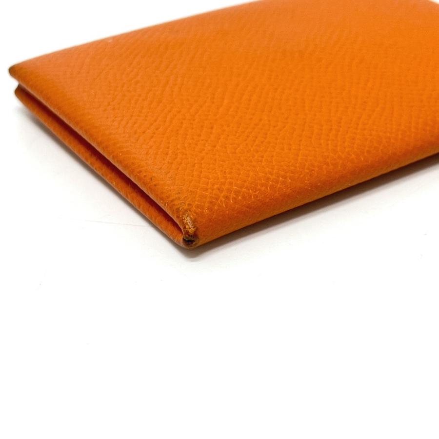 HERMES（エルメス） カルヴィ 名刺入れ カードケース オレンジ
