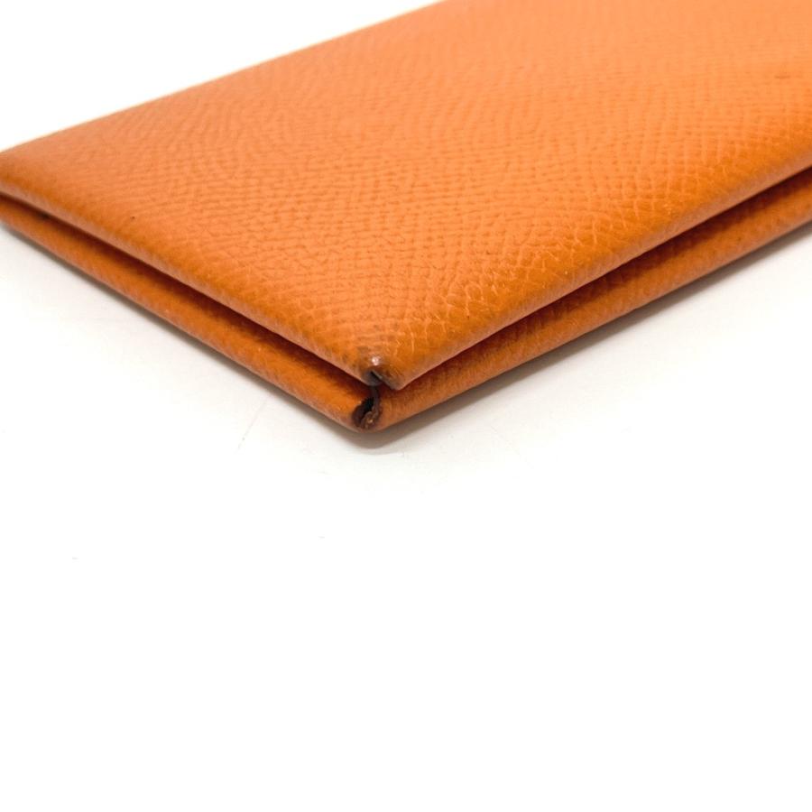 【極美品】HERMES エルメス　カルヴィ　カードケース　名刺入れ　オレンジ HERMES（エルメス） カルヴィ 名刺入れ カードケース オレンジ