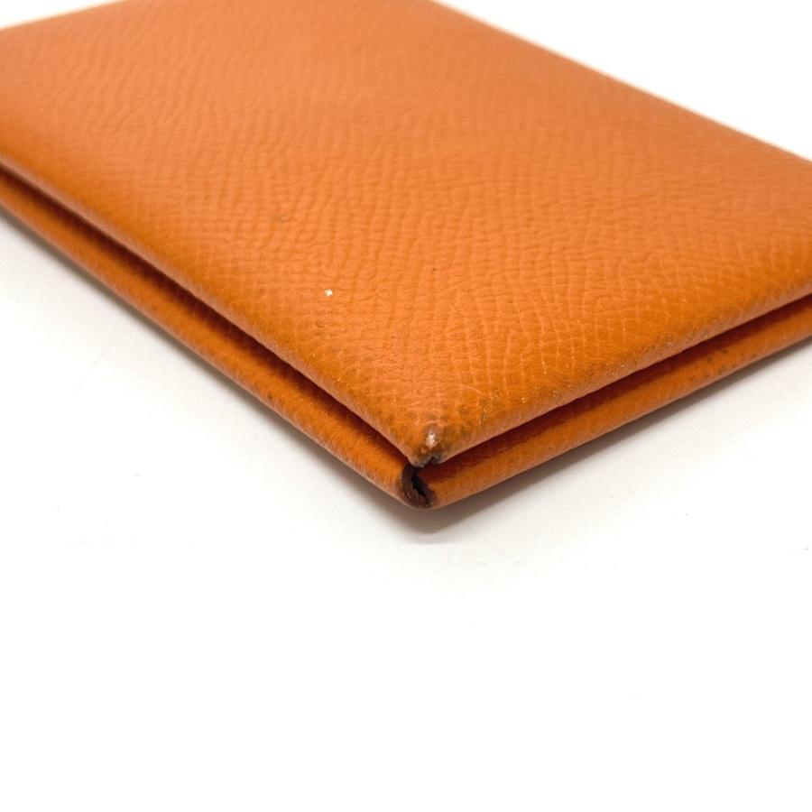 HERMES（エルメス） カルヴィ 名刺入れ カードケース オレンジ