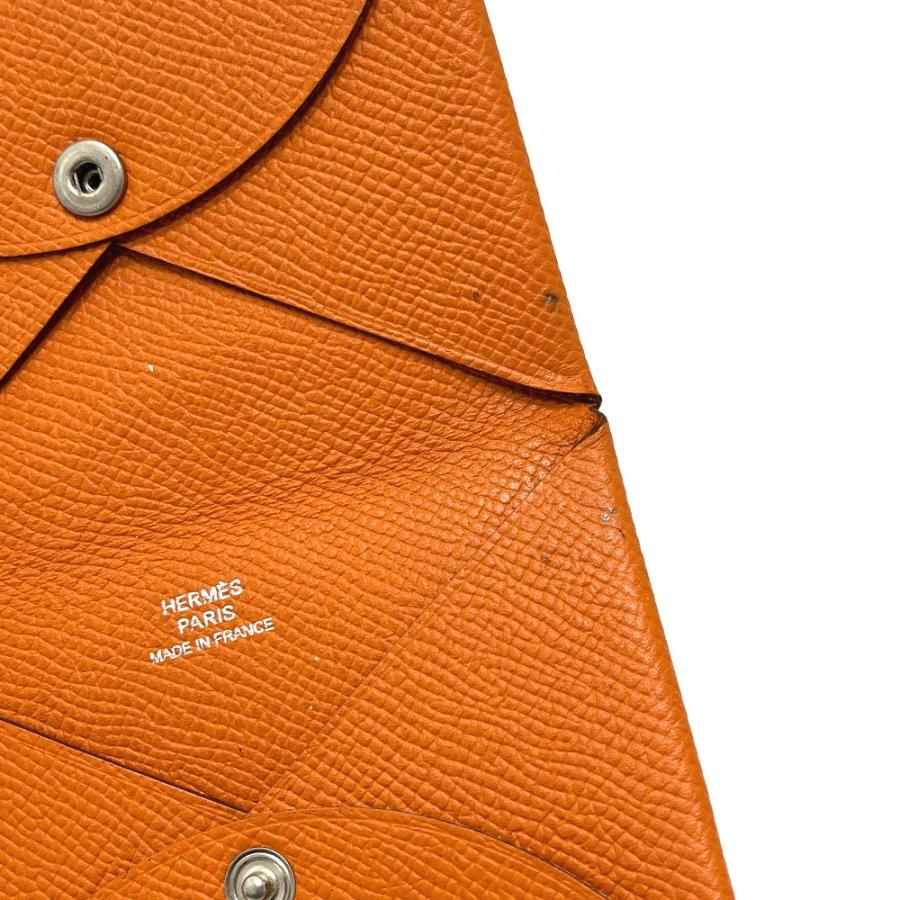 HERMES（エルメス） カルヴィ 名刺入れ カードケース オレンジ