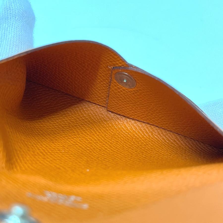 HERMES（エルメス） カルヴィ 名刺入れ カードケース オレンジ