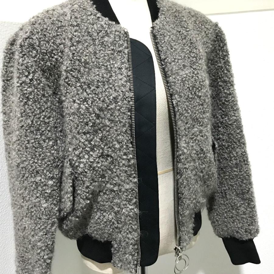 Acne Studios - アクネストゥディオズ ACNE STUDIOS 14AW TYSON BOUCLE MA-1 ウールブルゾン 上着 ボンバージャケット ブルゾンジャケット ウール グレー系 美品 ACNE STUDIOS アクネストゥディオズ ウールブルゾン 14AW TYSON BOUCLE