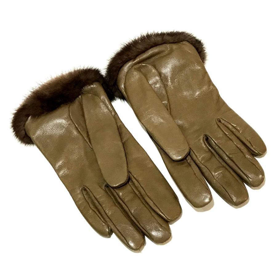 Mario Portolano マリオポルトラーノ 手袋 レディース 小物 グローブ ミンクxレザー レディース ブラウン系 |  | 01