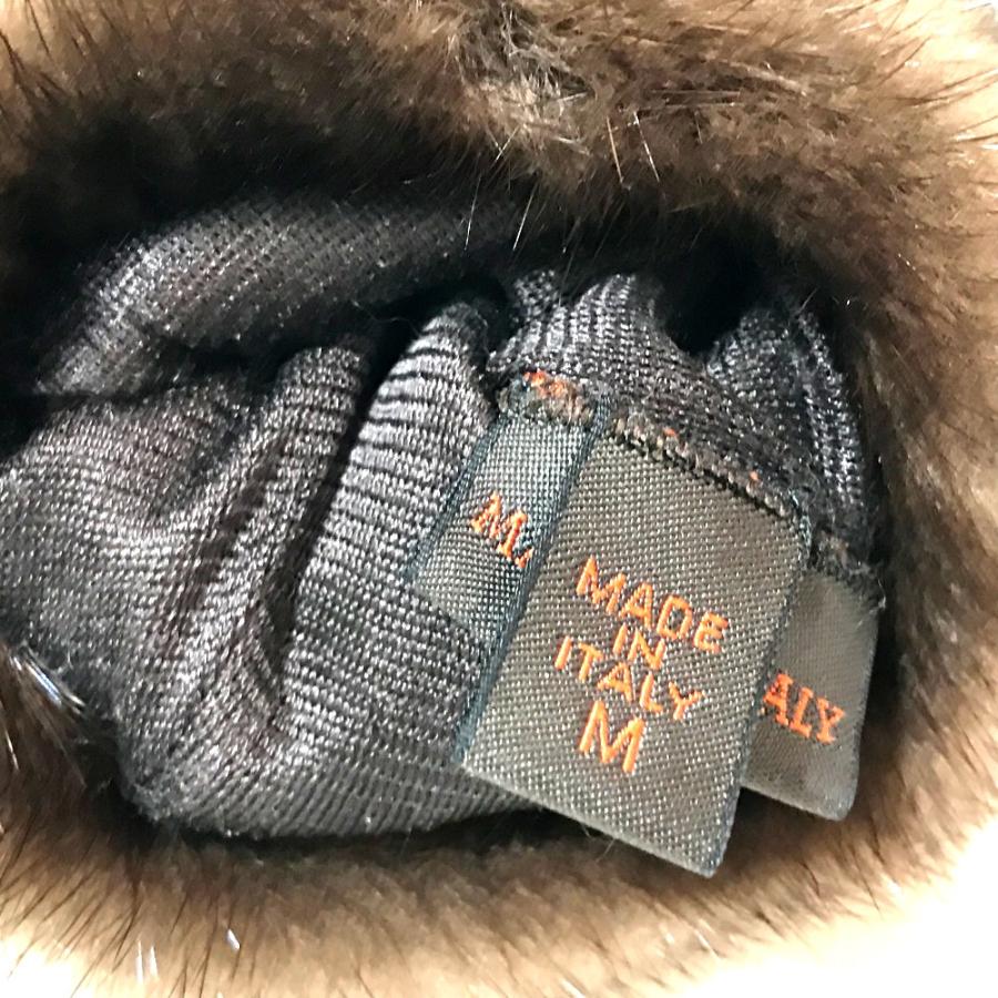 Mario Portolano マリオポルトラーノ 手袋 レディース 小物 グローブ ミンクxレザー レディース ブラウン系 |  | 02