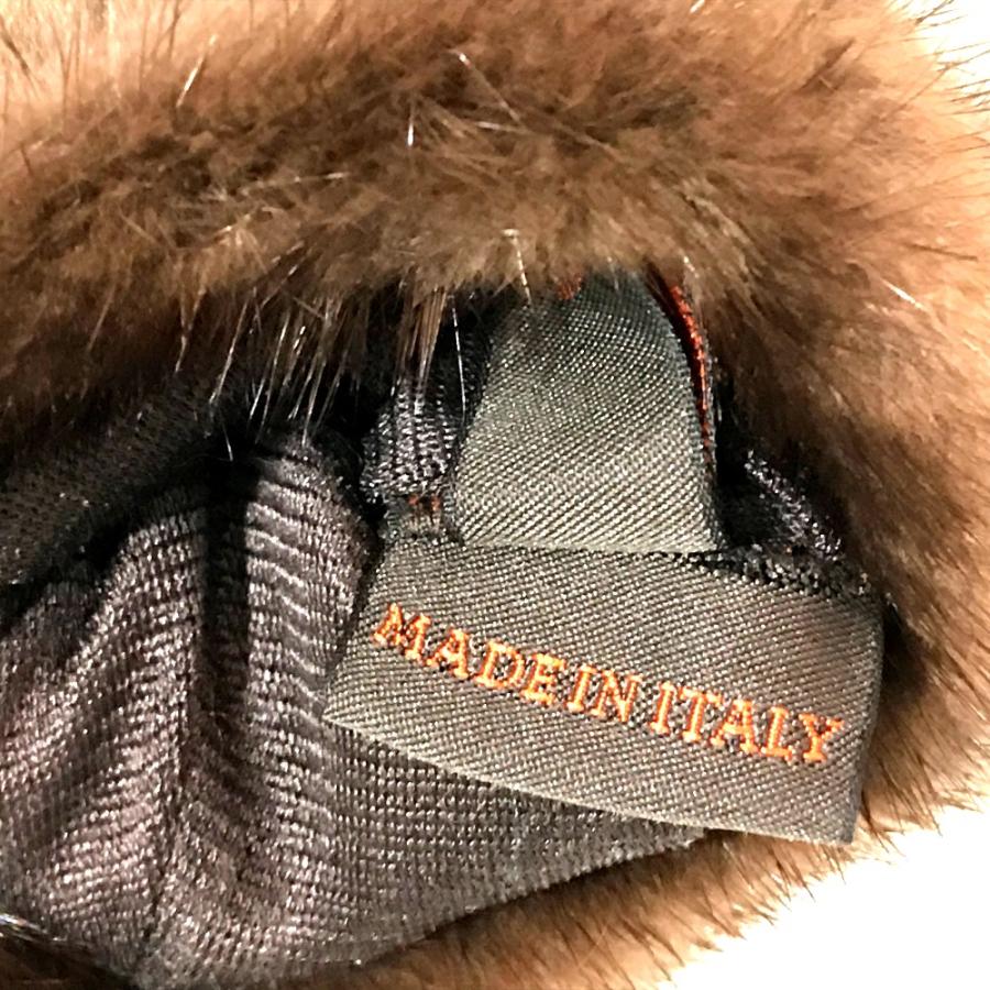 Mario Portolano マリオポルトラーノ 手袋 レディース 小物 グローブ ミンクxレザー レディース ブラウン系 |  | 03