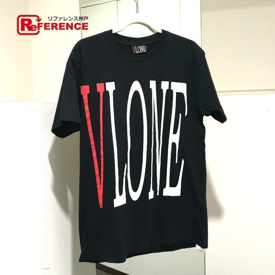 VLONE ヴィローン ロゴ プリント REVERSIBLE LOGO TEE 半袖Ｔシャツ コットン ブラック メンズ【中古】 | 