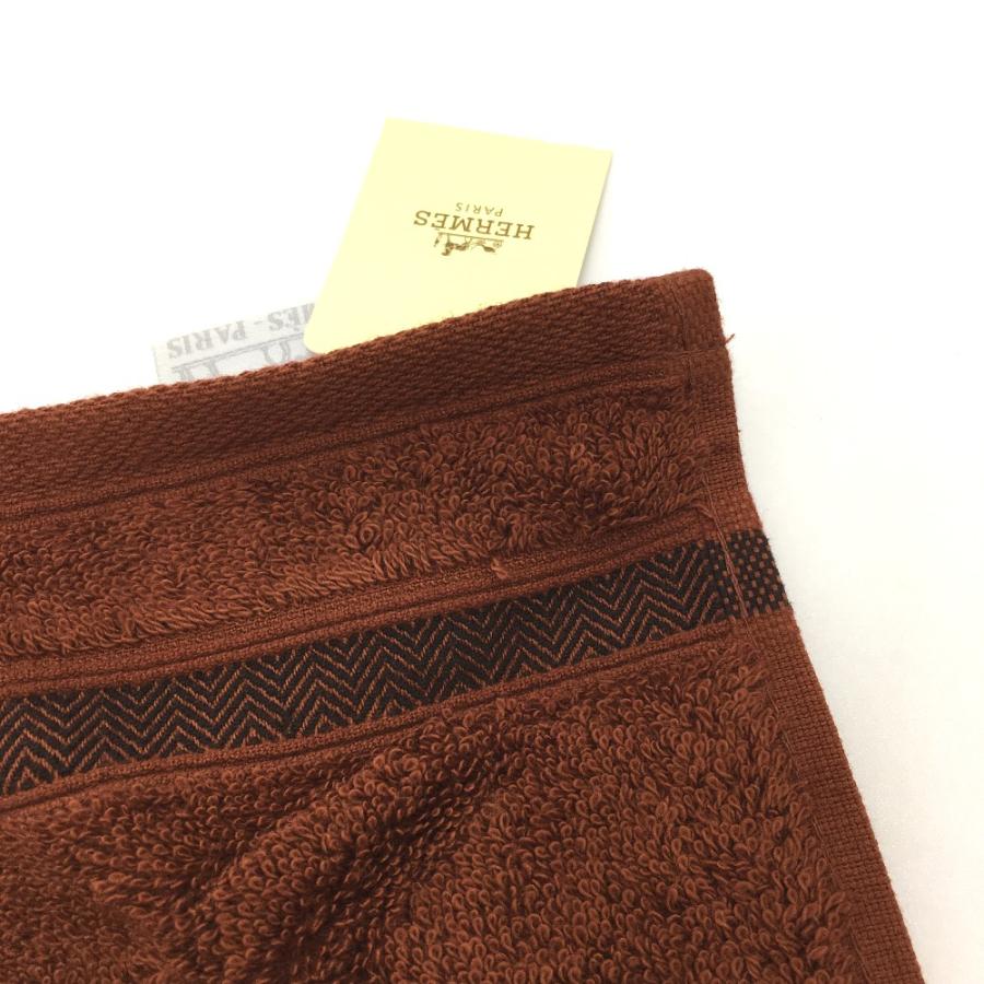 HERMES エルメス カレ シェブロン ハンドタオル タオル コットン