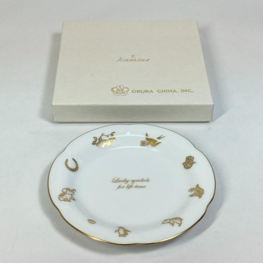kamine カミネ ラッキーシンボル ノベルティ 縁起物 大倉陶園 食器 お皿 陶器 ホワイト ユニセックス【中古】未使用 |  | 05