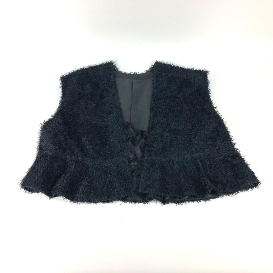 COEL コエル 181403043 ジャガード シャギー リボン ファー ベスト スカート アパレル セットアップ ブラック レディース【中古】 |  | 05