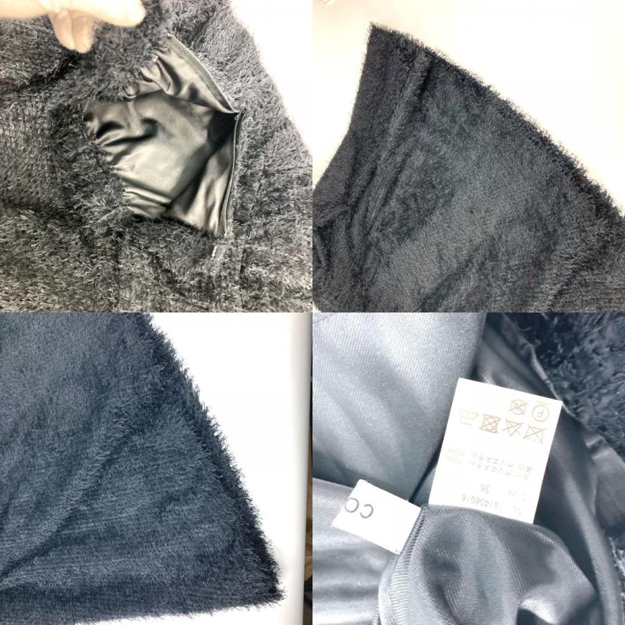 COEL コエル 181403043 ジャガード シャギー リボン ファー ベスト スカート アパレル セットアップ ブラック レディース【中古】 |  | 09