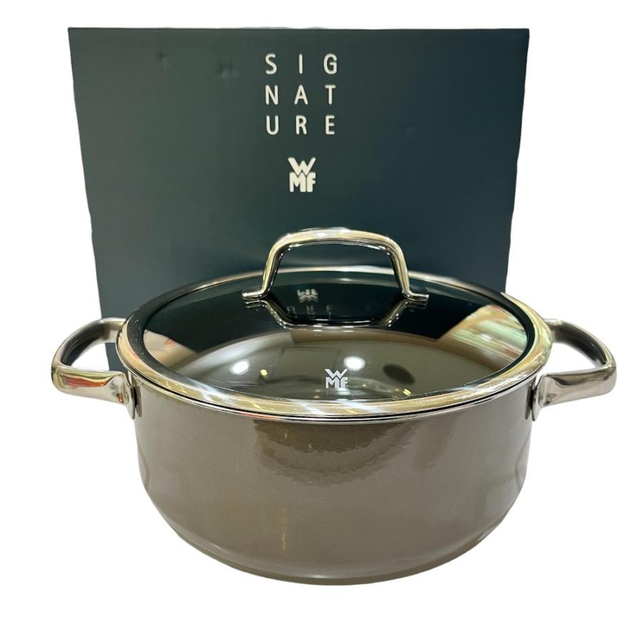 WMF ヴェーエムエフ W0514675290 フュージョンテック ミネラルローキャセロール 24ｃｍ  両手 鍋 両手鍋  DR ダークプラス 【中古】の画像