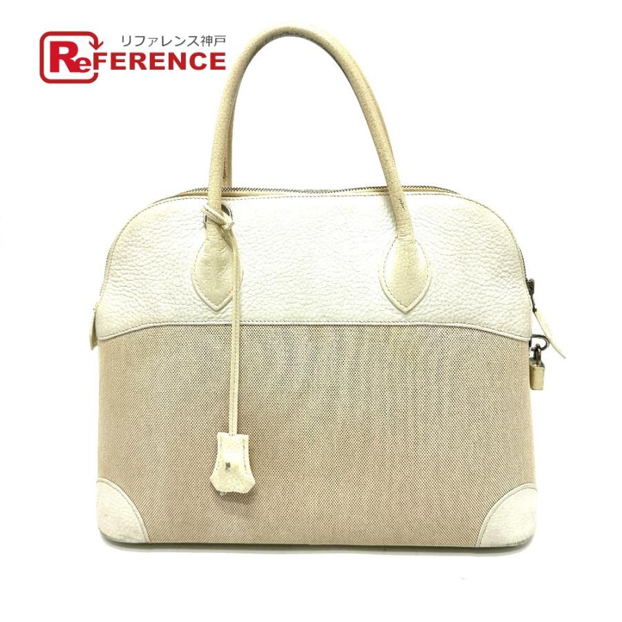 HERMES エルメス ボリード35 カバン ハンドバッグ ホワイト レディース【中古】 | HERMES