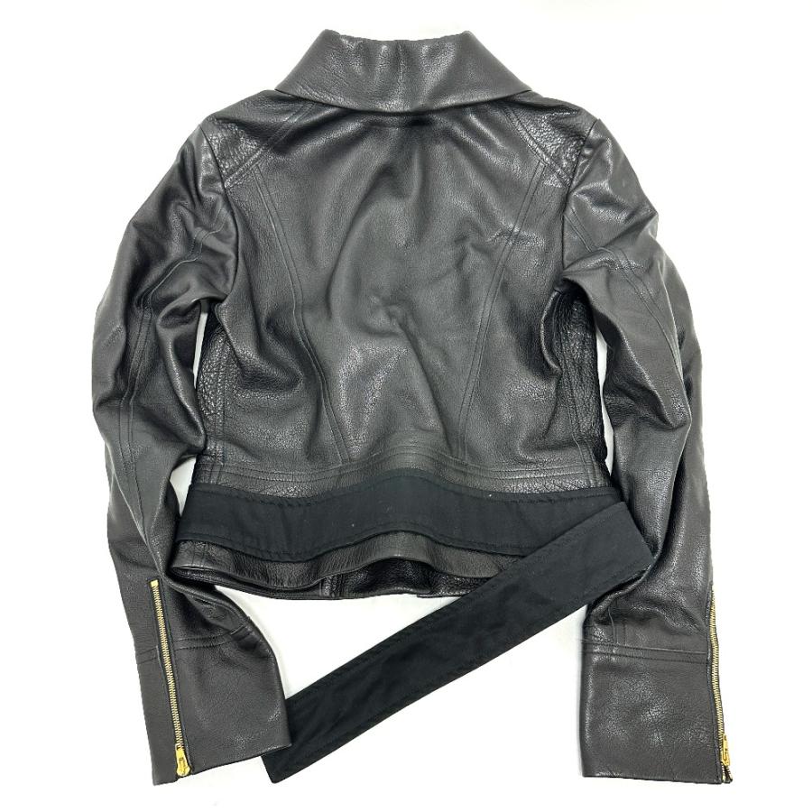 美品 CELINE セリーヌ ジャケット 革ジャン レザージャケット レザー/コットン レディース ブラック ブラック | CELINE | 01