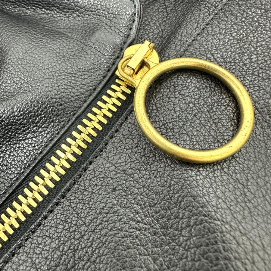 美品 CELINE セリーヌ ジャケット 革ジャン レザージャケット レザー/コットン レディース ブラック ブラック | CELINE | 03