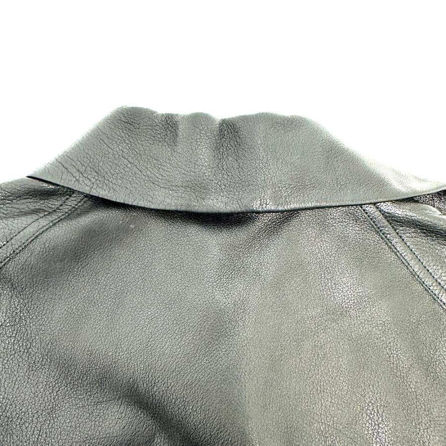 美品 CELINE セリーヌ ジャケット 革ジャン レザージャケット レザー/コットン レディース ブラック ブラック | CELINE | 06