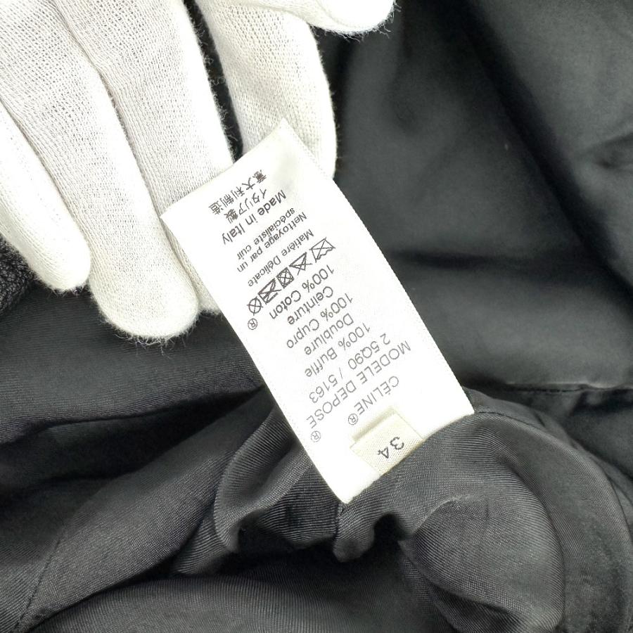 美品 CELINE セリーヌ ジャケット 革ジャン レザージャケット レザー/コットン レディース ブラック ブラック | CELINE | 09