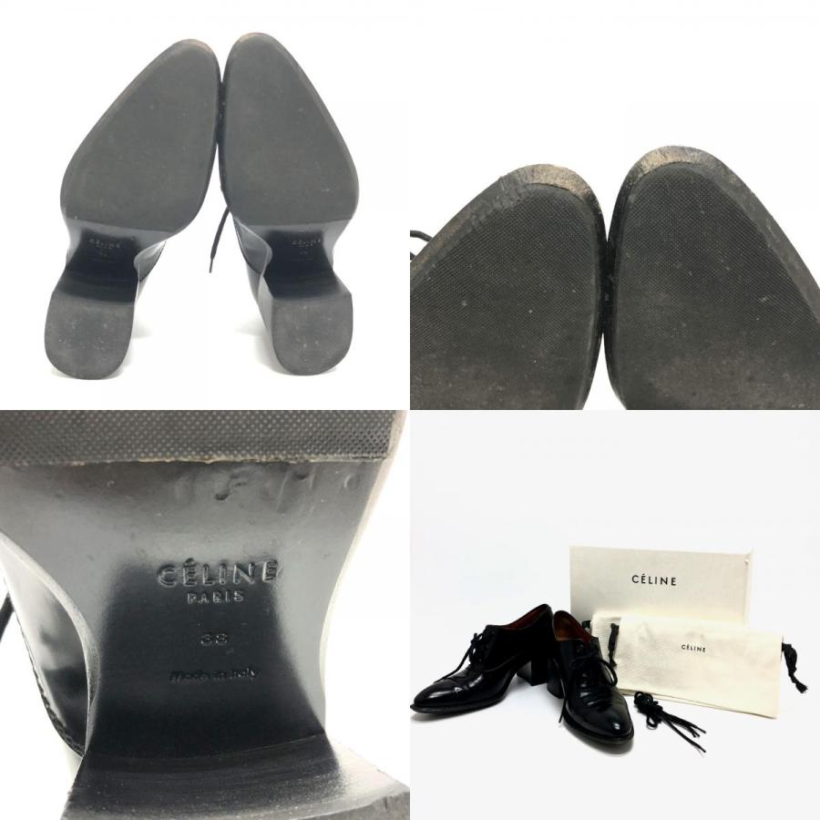 CELINE セリーヌ ドレス ローファー シューズ 靴 ローファー ブラック レディース【中古】 | CELINE | 09