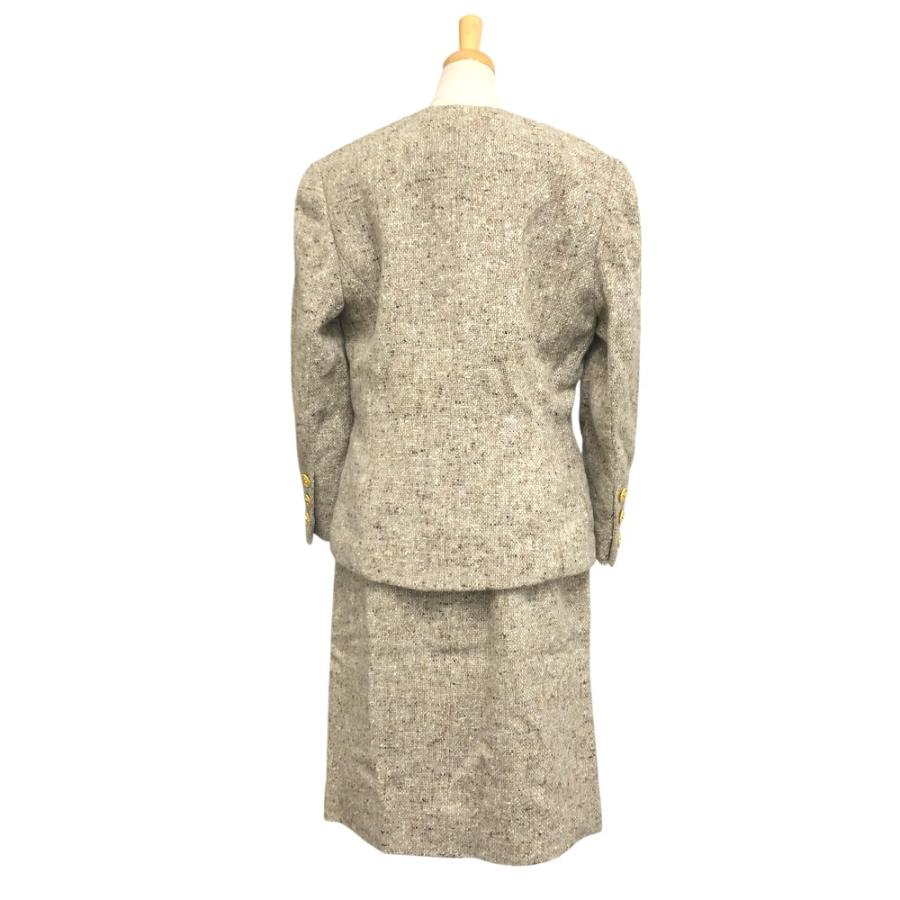 CELINE セリーヌ ヴィンテージ マカダムボタン セットアップ スカート アパレル セットアップ ベージュ レディース【中古】 | CELINE | 01