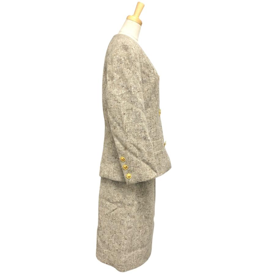 CELINE セリーヌ ヴィンテージ マカダムボタン セットアップ スカート アパレル セットアップ ベージュ レディース【中古】 | CELINE | 03