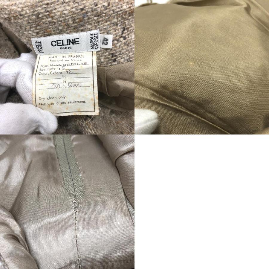 CELINE セリーヌ ヴィンテージ マカダムボタン セットアップ スカート アパレル セットアップ ベージュ レディース【中古】 | CELINE | 09