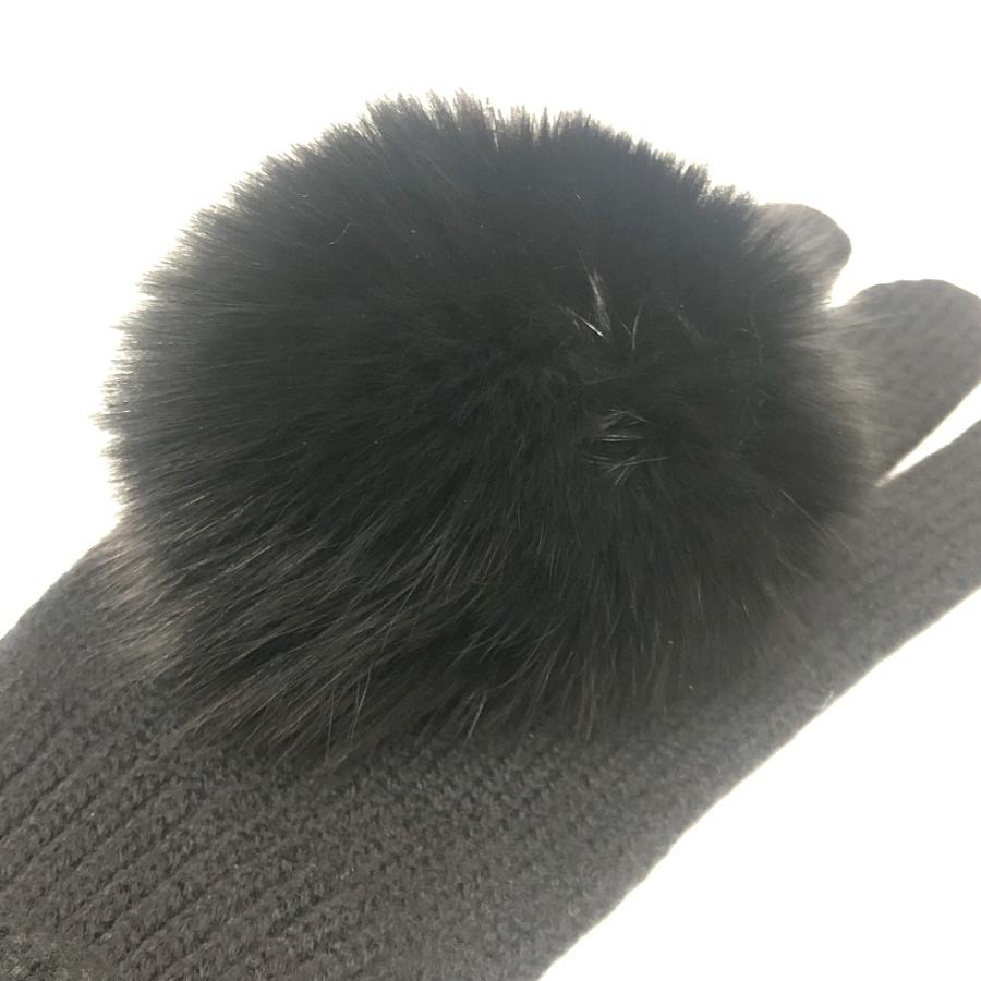 未使用 TAION タイオン ブラックファー付き 防寒具 ファッション小物 非売品 ニット タイオンエクストラ 手袋 ブラック レディース【中古】 |  | 04