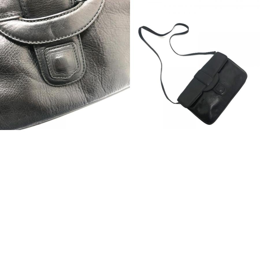 CELINE セリーヌ ロゴ 斜め掛け カバン 肩掛け バッグ ショルダーバッグ ブラック レディース【中古】 | CELINE | 09