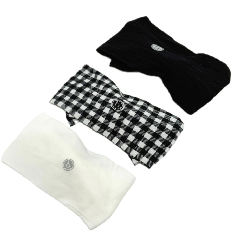 未使用   リボン ヘアバンド ヘアアクセサリー 3点セット ヘアバンド ブラック ホワイト チェック キッズ【中古】 |  | 01