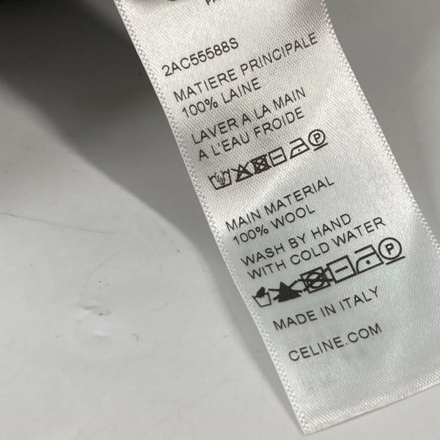 セリーヌ CELINE ロゴ エンブロイダリー 2AC55588S 手袋 グローブ ウール カーキ 美品 CELINE（セリーヌ） 美品 2AC55588S ロゴ エンブロイダリー 手袋