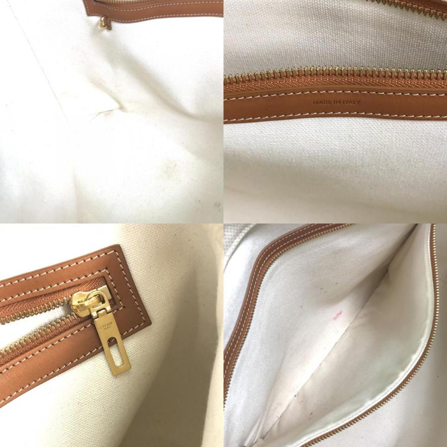 CELINE セリーヌ 190062 肩掛け ホリゾンタル カバ ロゴ トートバッグ カバン ショルダーバッグ  ナチュラル/タン レディース【中古】 | CELINE | 08