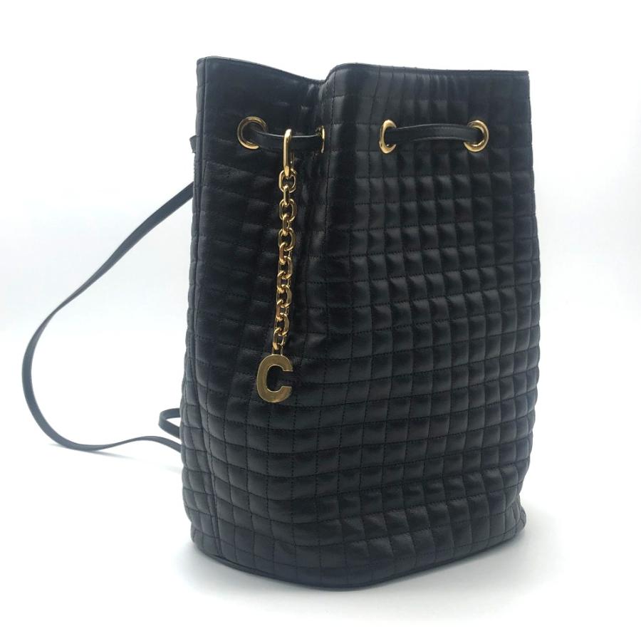 未使用 CELINE セリーヌ  188373BFI スモール Cチャーム 巾着  リュック・デイパック レザー  レディース | CELINE | 02