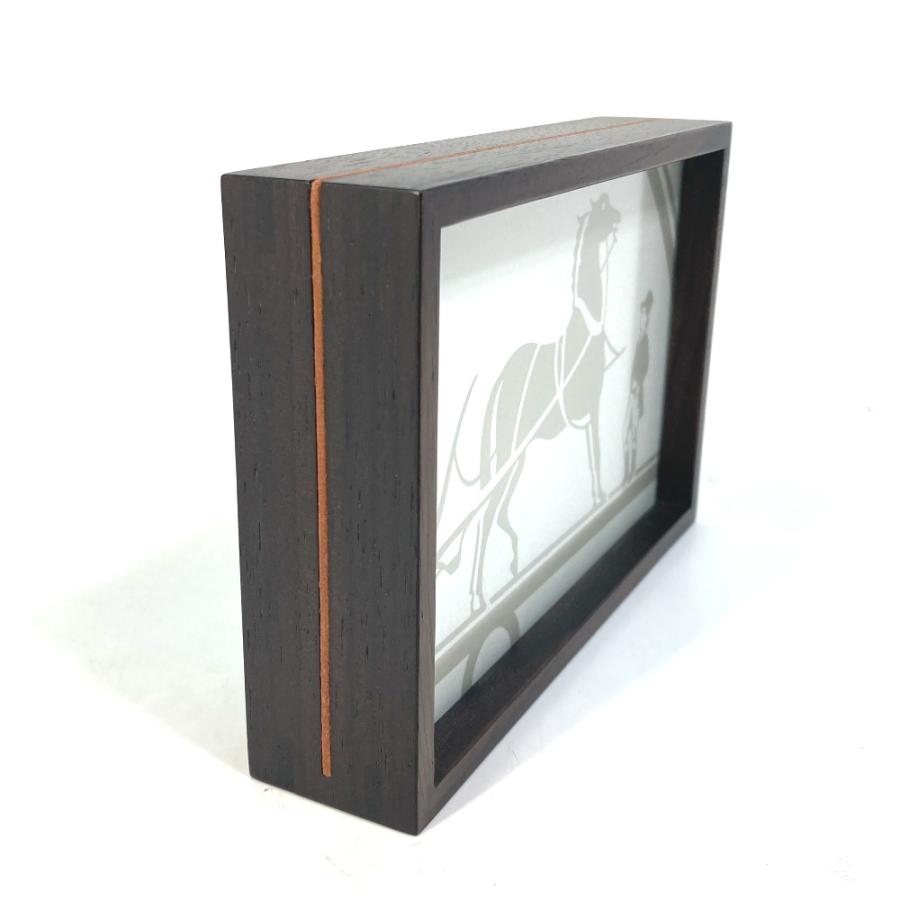 HERMES エルメス フォトフレーム 写真立て インテリア  雑貨 ブラウン レディース【中古】 | HERMES | 02