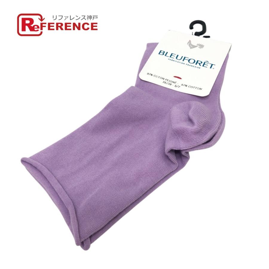 未使用 BLEUFORET ブルーフォレ レッグウェア アンクル ソックス 靴下 パープル レディース【中古】 | 