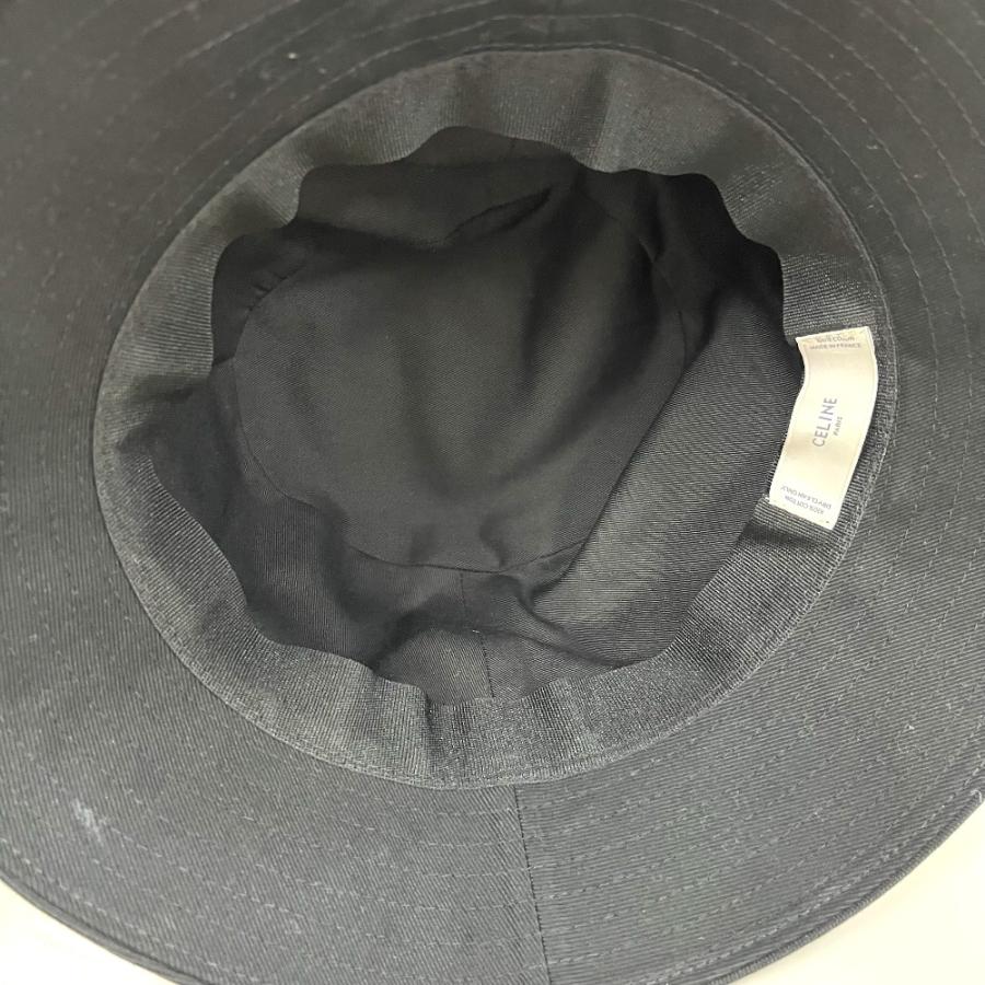 CELINE セリーヌ 21ss POPUP限定 THE DANCING KID エディスリマン  バケットハット ハット コットン ブラック レディース【中古】美品 | CELINE | 06