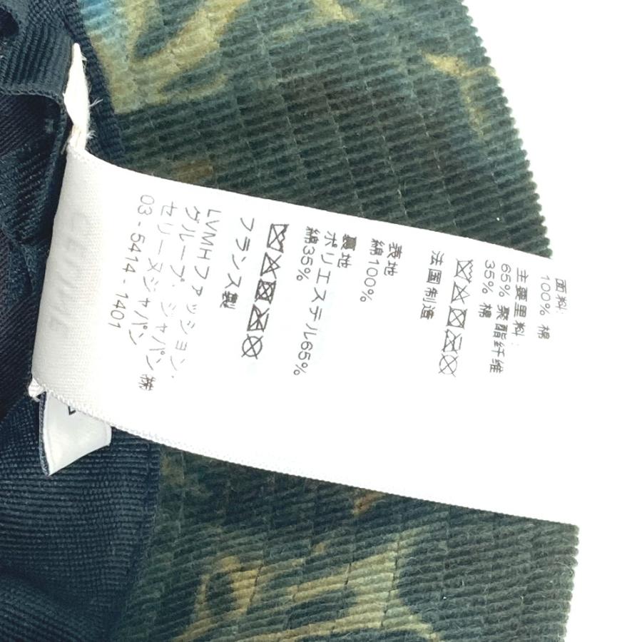 CELINE セリーヌ 2AU5B214Q コーデュロイ タイダイ ロゴ 迷彩 カモフラ バケットハット 帽子 ハット コットン グリーン【中古】美品 | CELINE | 06