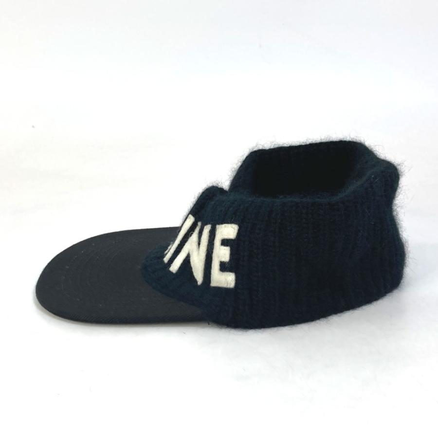 CELINE セリーヌ 2AUC9641M セリーヌバイエディスリマン ロゴ エンブロイダリー 帽子 ヘッドバンド ニット サンバイザー【中古】 | CELINE | 02