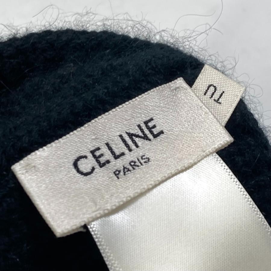 CELINE セリーヌ 2AUC9641M セリーヌバイエディスリマン ロゴ エンブロイダリー 帽子 ヘッドバンド ニット サンバイザー【中古】 | CELINE | 07