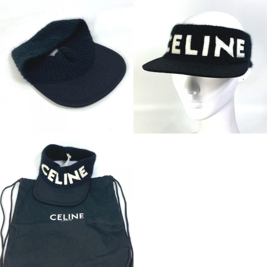 CELINEセリーヌヘッドバンド帽子キャップロゴサンバイザー
