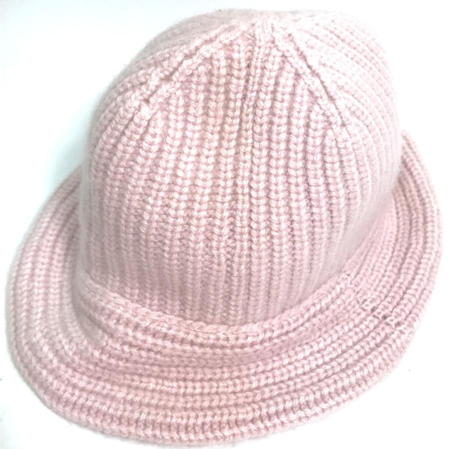 美品 CELINE セリーヌ 2A80T384D トリオンフ クロシェハット ニット ハット帽 帽子 バケットハット ボブハット ハット ピンク レディース【中古】 | CELINE | 02