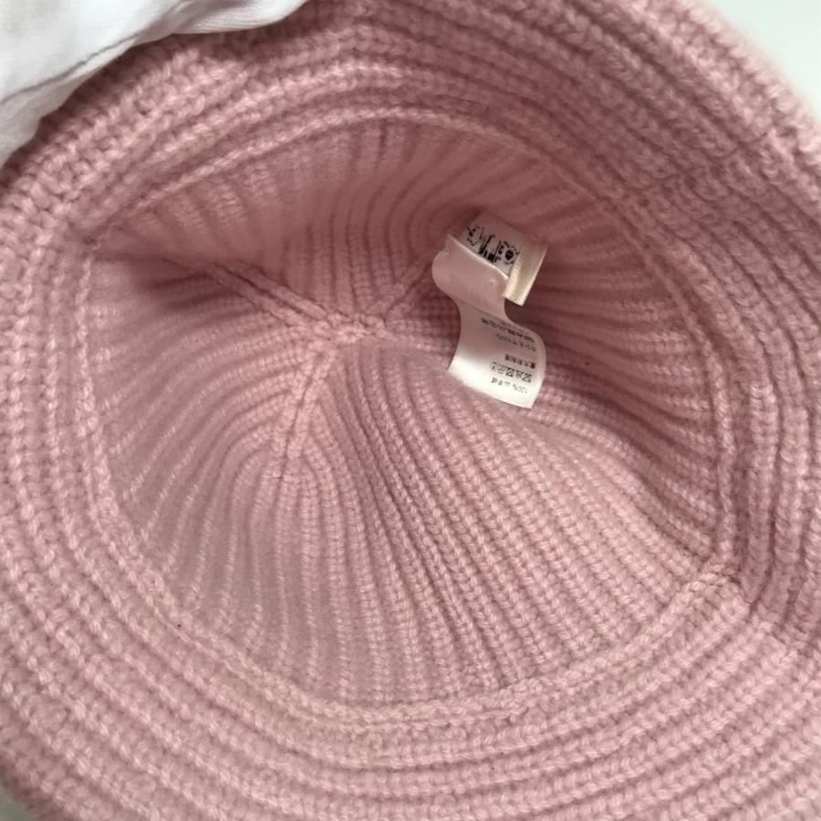 美品 CELINE セリーヌ 2A80T384D トリオンフ クロシェハット ニット ハット帽 帽子 バケットハット ボブハット ハット ピンク レディース【中古】 | CELINE | 03