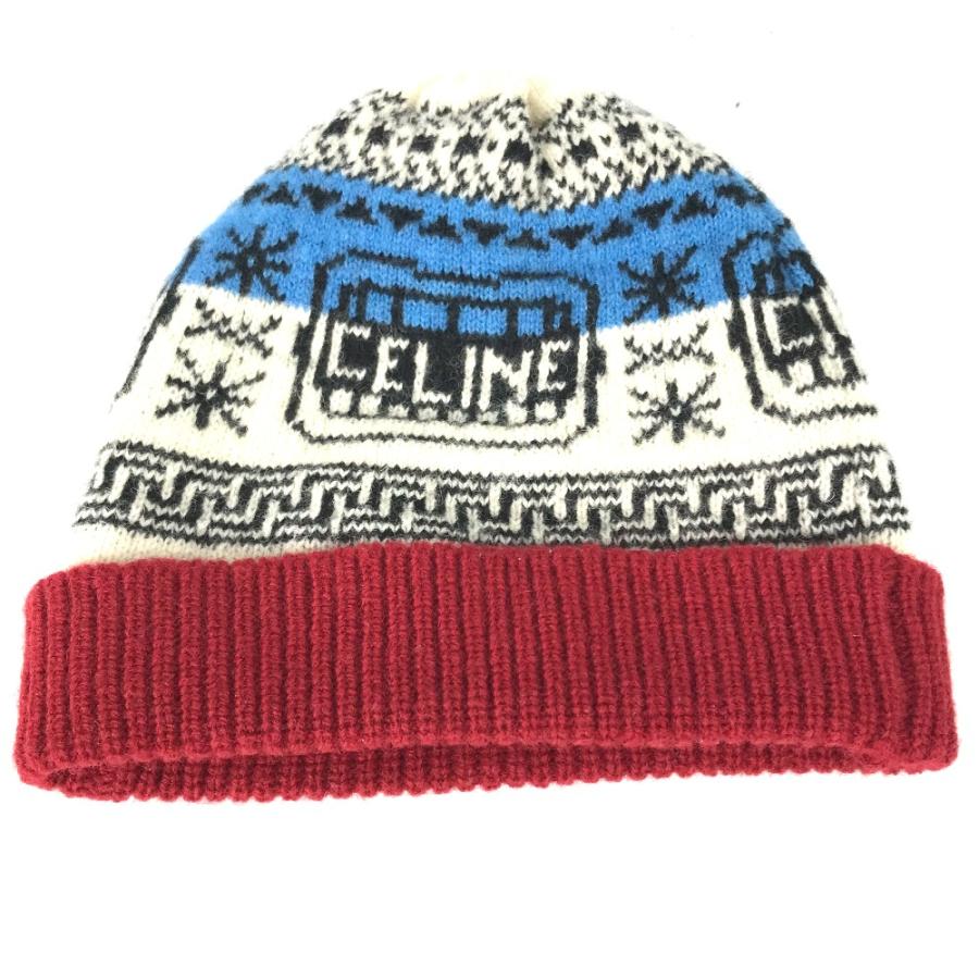 CELINE セリーヌ ニット帽 THE DANCING KID 新品タグ付☆CELINE セリーヌ ロゴ THE DANCING KIDニット帽