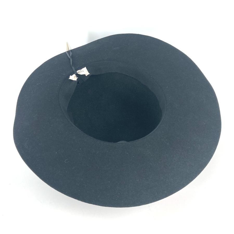 新品同様 CELINE セリーヌ 2AUC1149H マリア ケープライン フエルト ハット ハット帽 帽子 リボン ハット ブラック レディース【中古】 | CELINE | 06