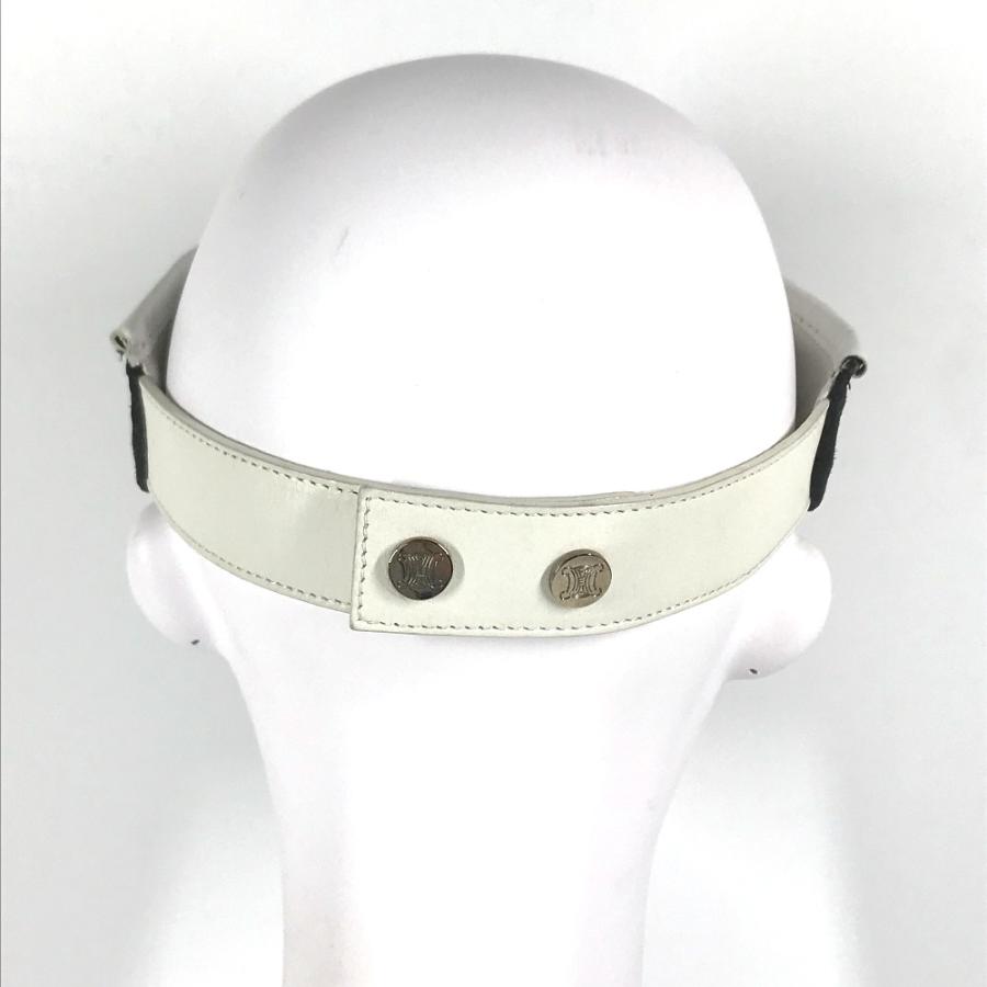 CELINE セリーヌ トリオンフ バイザー バイカラー 帽子 サンバイザー ブラック レディース【中古】 | CELINE | 02