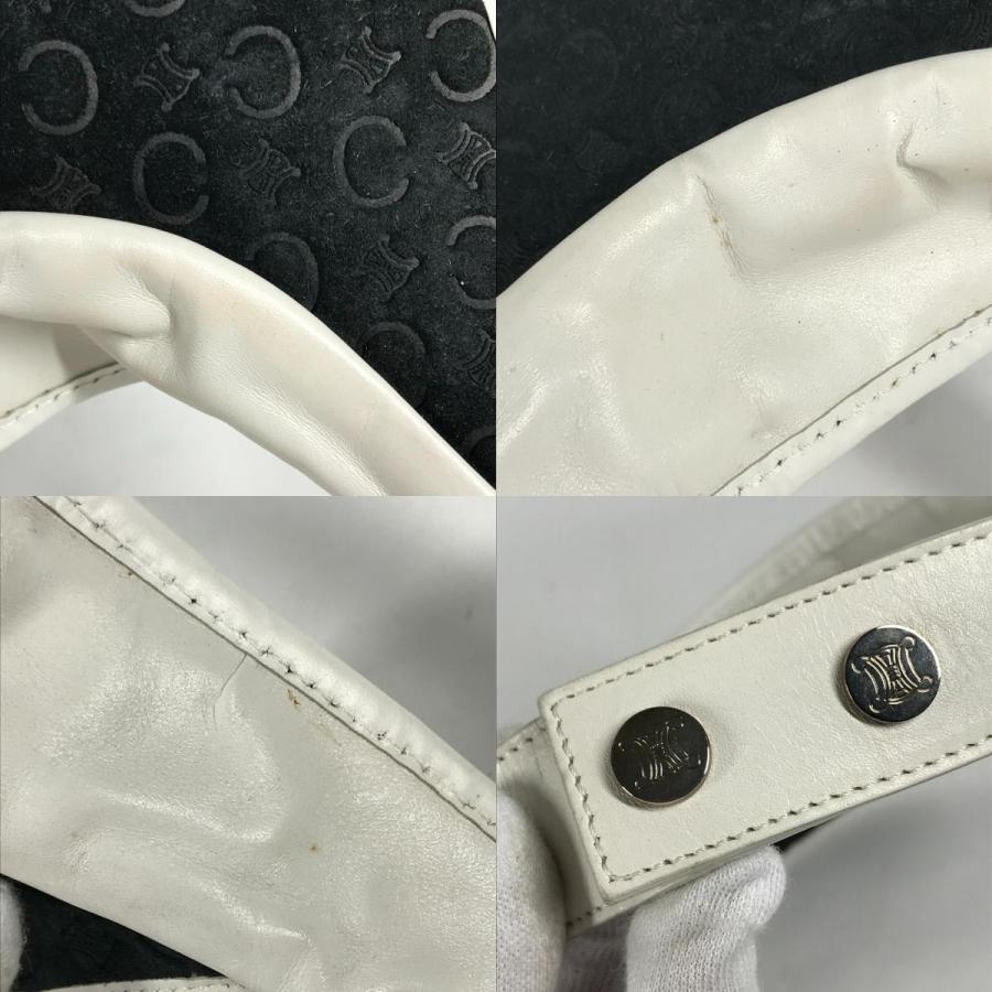 CELINE セリーヌ トリオンフ バイザー バイカラー 帽子 サンバイザー ブラック レディース【中古】 | CELINE | 08