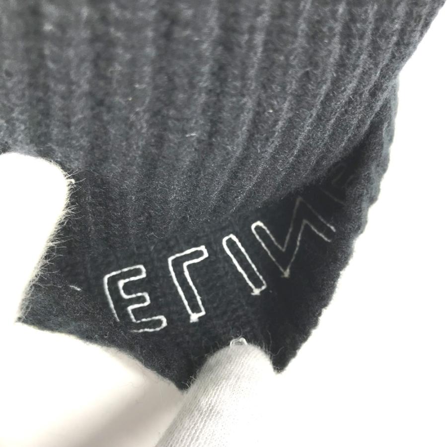 CELINE セリーヌ 2A25R535Ｑ ロゴ ビーニー 帽子 ニット帽 ニットキャップ バイカラー ニット帽 ブラック ユニセックス【中古】 | CELINE | 05