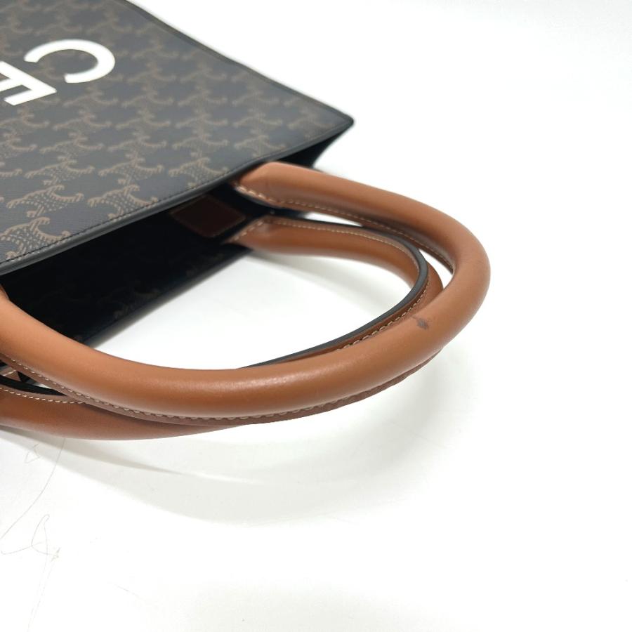 CELINE セリーヌ 191542 バーティカルカバ スモール カバン バック ハンドバック トリオンフ トートバッグ ブラウン【中古】 | CELINE | 02