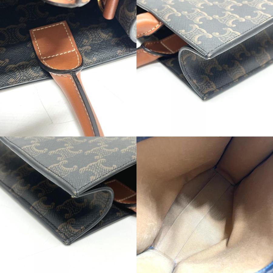 CELINE セリーヌ 191542 バーティカルカバ スモール カバン バック ハンドバック トリオンフ トートバッグ ブラウン【中古】 | CELINE | 08